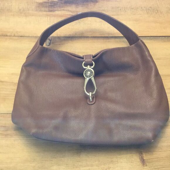 Dooney & Bourke Samba Hobo Logo Loc Sac Brown Pebbled Leather - Picture 3 of 17